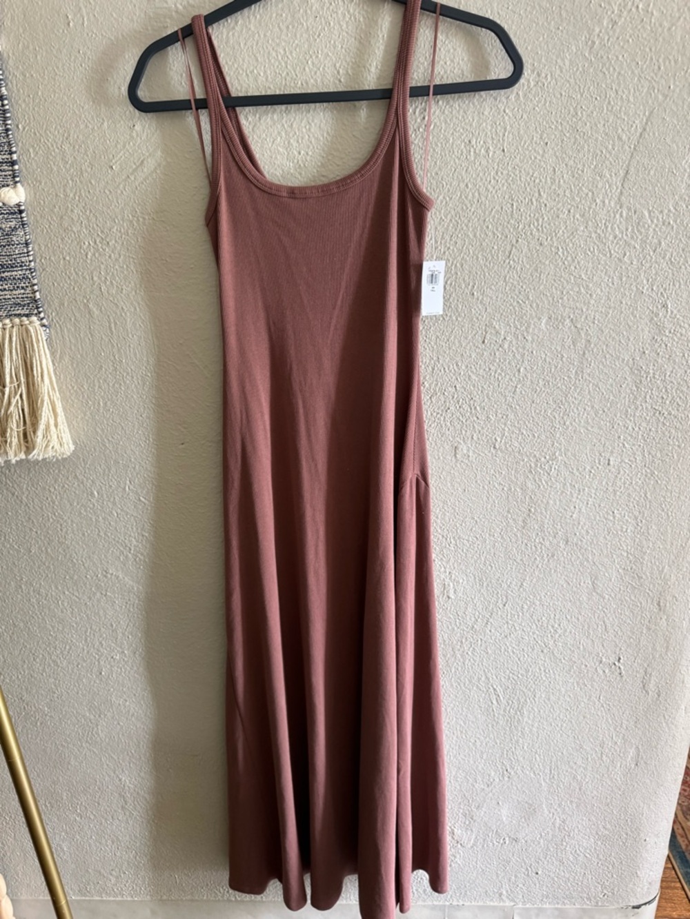 Sleeveless brown Maxi Dress - Casual Scoop Neck Tall
